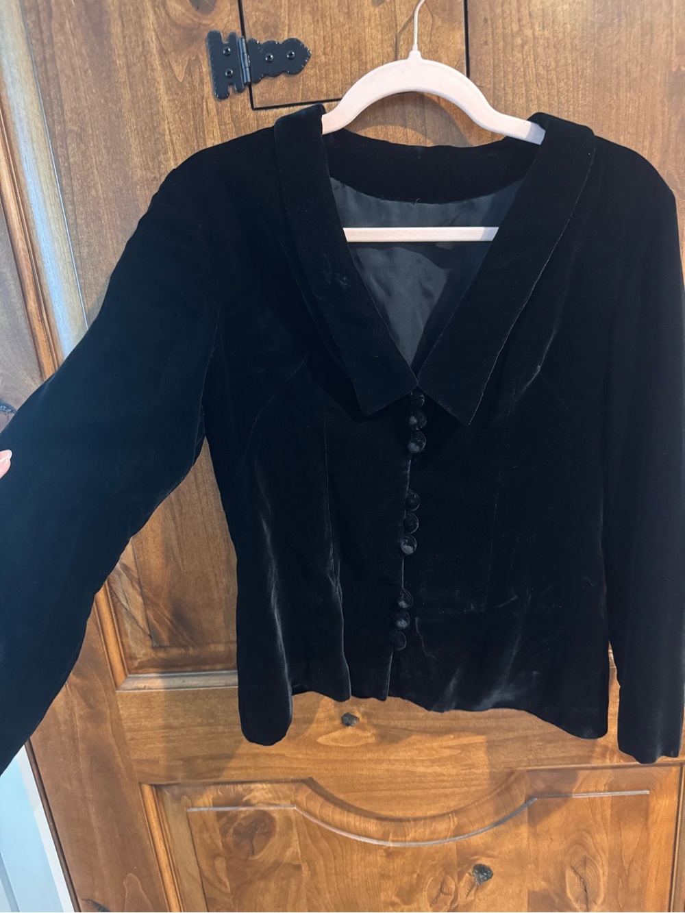 Vintage velvet black jacket